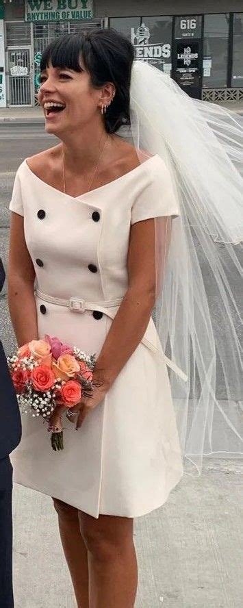 lilly allen dior wedding dress